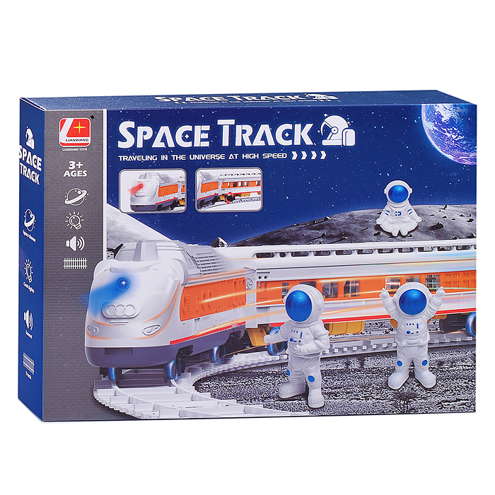 Фото к товару Железная дорога LX206-1 "Космический поезд" на батарейках, в коробке Железная дорога LX206-1 "Космический поезд" на батарейках, в коробке