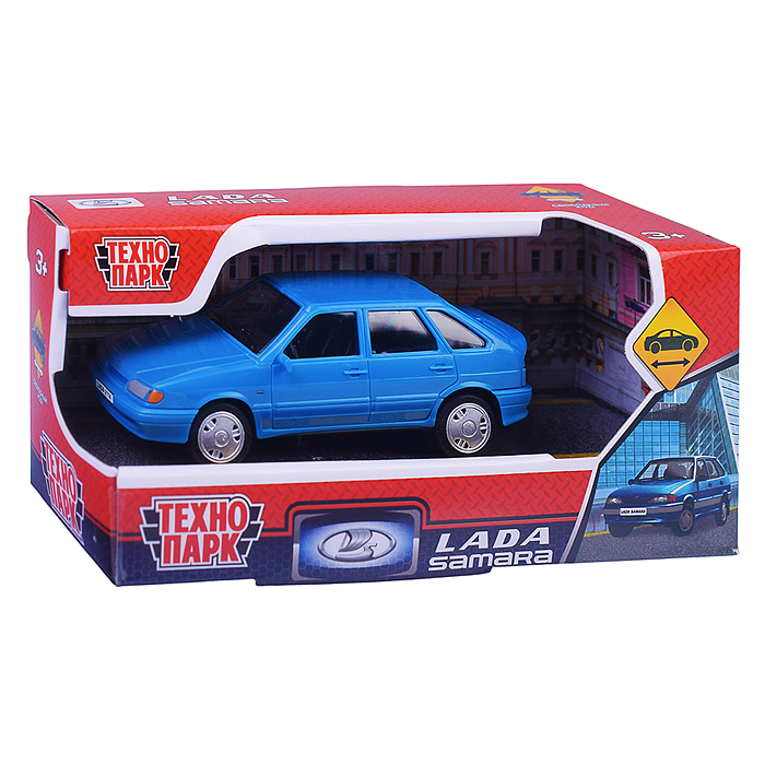 Фото к товару Машина пластик LADA-2114 "Samara" без дверей, 11 cm, синий, в коробке Машина пластик LADA-2114 "Samara" без дверей, 11 cm, синий, в коробке