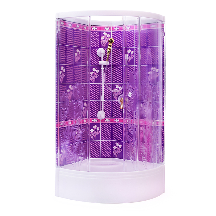 Фото к товару Набор мебели для кукол 98020 "Ванная комната с душевой кабиной" в коробке Набор мебели для кукол 98020 "Ванная комната с душевой кабиной" в коробке