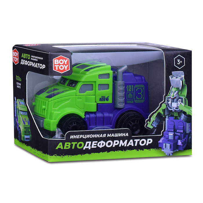 Фото к товару Машина BT0014-3 "Автодеформатор" в коробке (зелено-синий) Машина BT0014-3 "Автодеформатор" в коробке (зелено-синий)