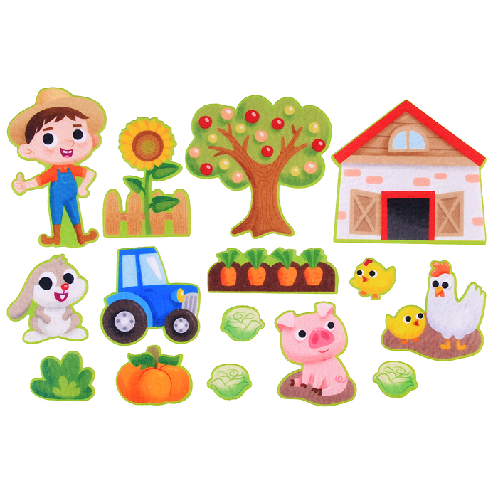 Набор из фетра на липучках "Ферма" (европодвес)