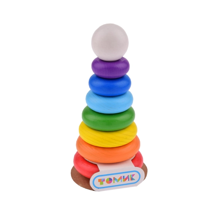 Фото к товару Развивающий набор "Пирамидка" "Радуга" (8 деталей) Развивающий набор "Пирамидка" "Радуга" (8 деталей)