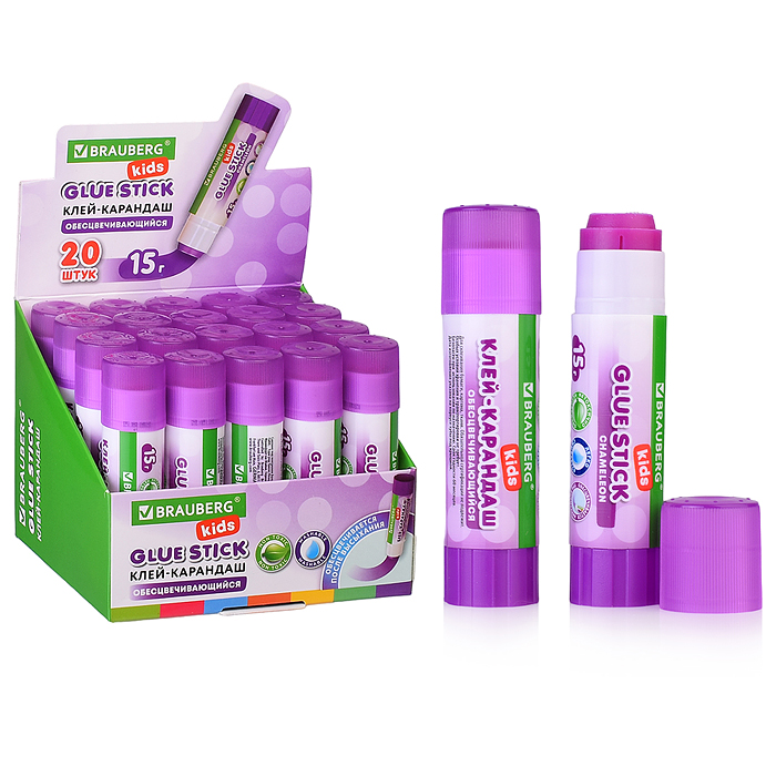 Клей-карандаш KIDS 15 г, обесцвечивающийся после высыхания, 271711 Клей-карандаш KIDS 15 г, обесцвечивающийся после высыхания, 271711