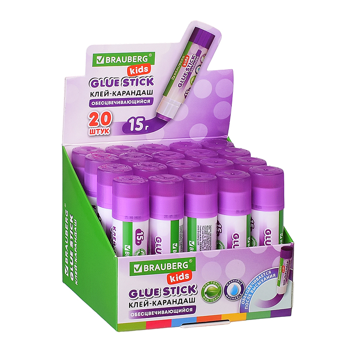 Фото к товару Клей-карандаш KIDS 15 г, обесцвечивающийся после высыхания, 271711 Клей-карандаш KIDS 15 г, обесцвечивающийся после высыхания, 271711