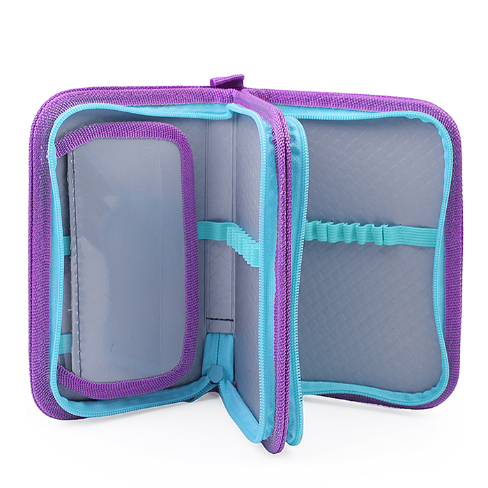 Фото к товару Пенал двухсекционный большой с откидной планкой "Друзья котики" Пенал двухсекционный большой с откидной планкой "Друзья котики"