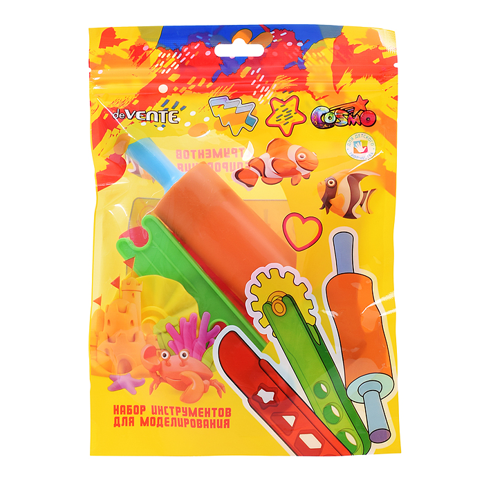 Набор инструментов для лепки и моделирования, 6 предметов (1 скалка для раскатывания пластилина + но Набор инструментов для лепки и моделирования, 6 предметов (1 скалка для раскатывания пластилина + но