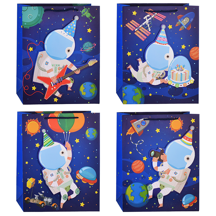 Пакет подарочный 00-3651 "Космос" (26*32*12см.) Пакет подарочный 00-3651 "Космос" (26*32*12см.)