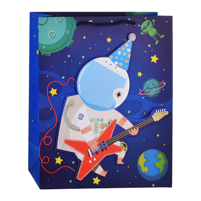 Пакет подарочный 00-3651 "Космос" (26*32*12см.)