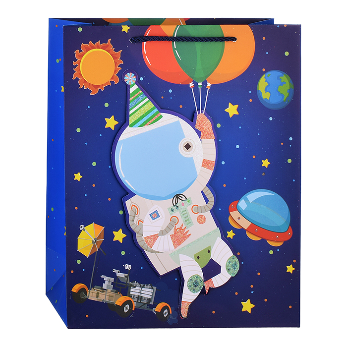 Пакет подарочный 00-3651 "Космос" (26*32*12см.)