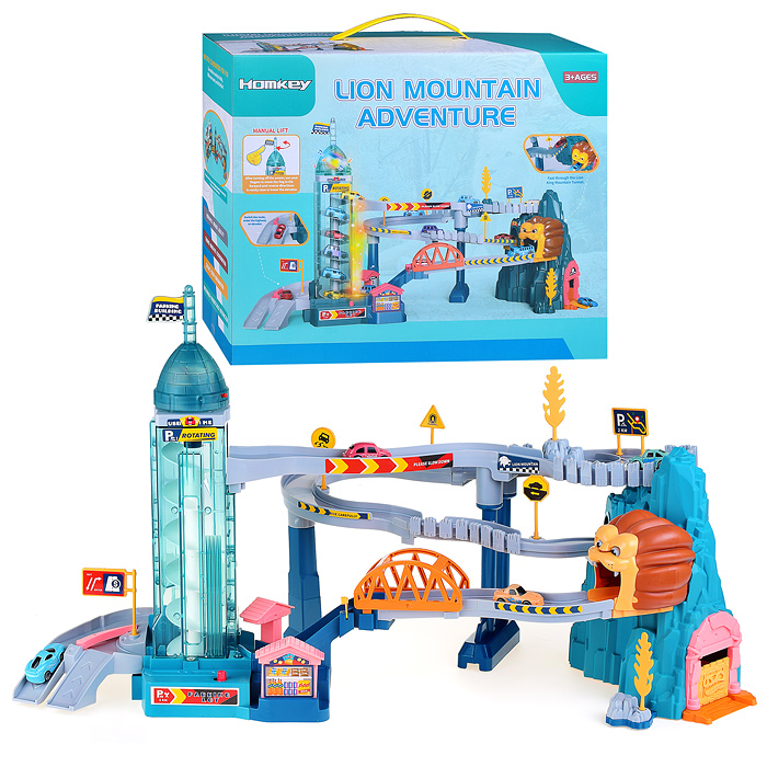 Паркинг-Трек 5503A "Лев" на батарейках, в коробке