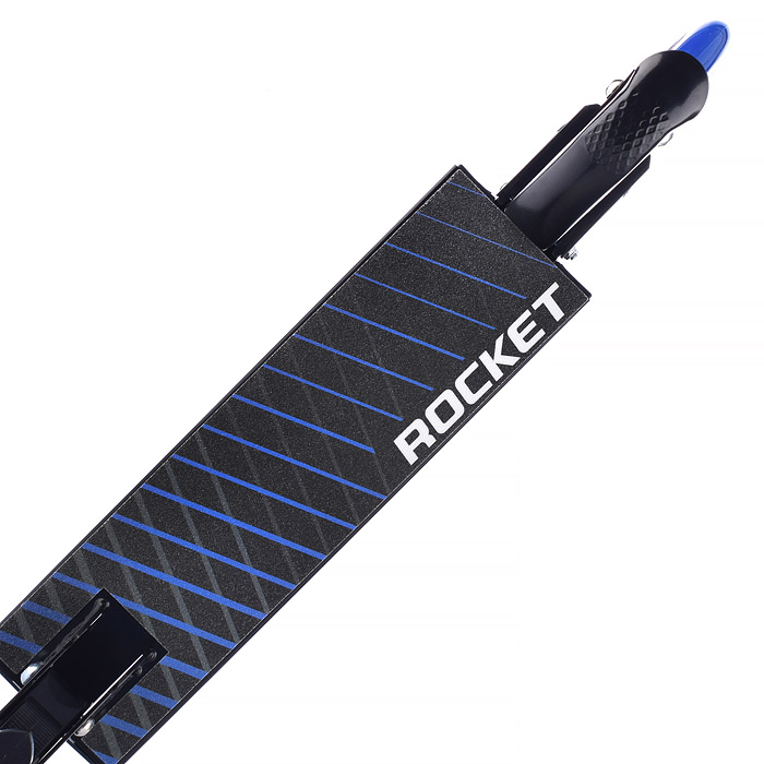Фото к товару Самокат 2-х колесный ROCKET,колеса PU/ 125 мм,ABEC 7, синий Самокат 2-х колесный ROCKET,колеса PU/ 125 мм,ABEC 7, синий