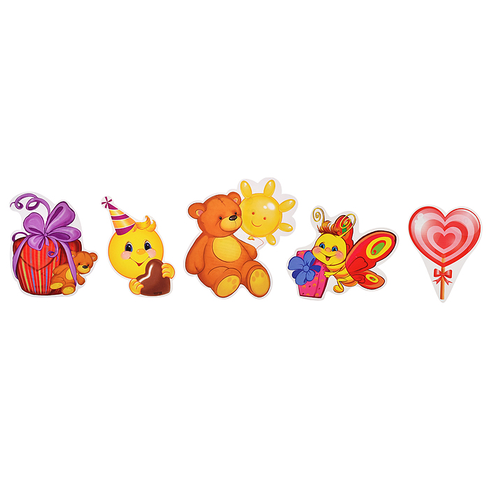 Фото к товару Комплект вырубных плакатов "День рождения!" Комплект вырубных плакатов "День рождения!"