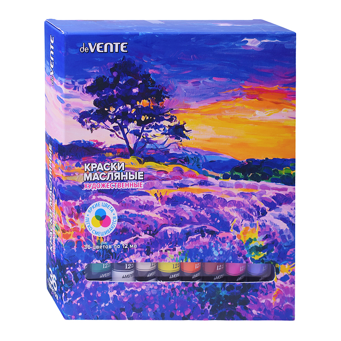 Фото к товару Краски масляные художественные 36 цветов по 12 мл, в алюминиевых тубах Краски масляные художественные 36 цветов по 12 мл, в алюминиевых тубах