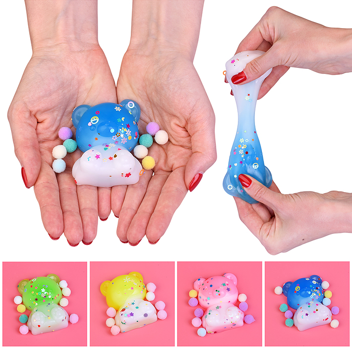 Игрушка-антистресс 00-6421 "Мишутка разноцветный"