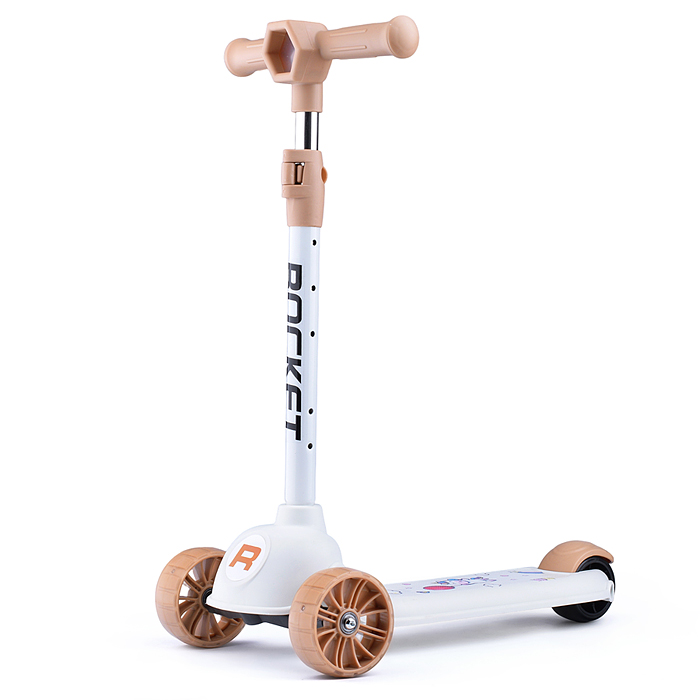 Фото к товару Самокат 3-х колесный ROCKET, белый Самокат 3-х колесный ROCKET, белый