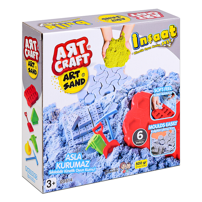 Набор кинетический песок "Стройка" 500г