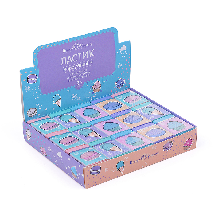 Фото к товару Ластик "HappyGraphix. My Sweet", 4 цвета Ластик "HappyGraphix. My Sweet", 4 цвета