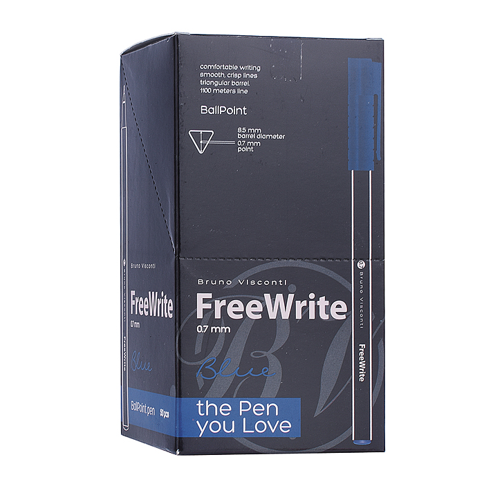 Фото к товару Ручка "FreeWrite Black" шариковая 0.7 мм, синяя Ручка "FreeWrite Black" шариковая 0.7 мм, синяя