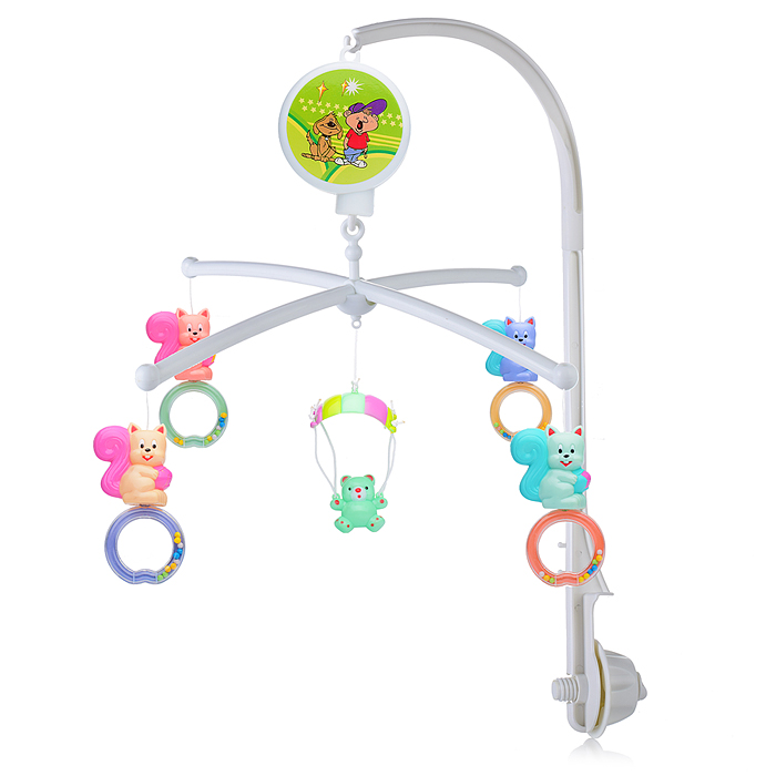 Фото к товару Мобиль 8329 "Очаровательные белочки" на кроватку, в коробке Мобиль 8329 "Очаровательные белочки" на кроватку, в коробке