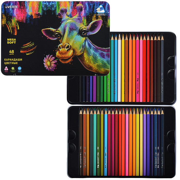 Карандаши цветные "Triolino Ultra 4М" 48 цветов, 4М, диаметр грифеля 3 мм, трехгранные, в п