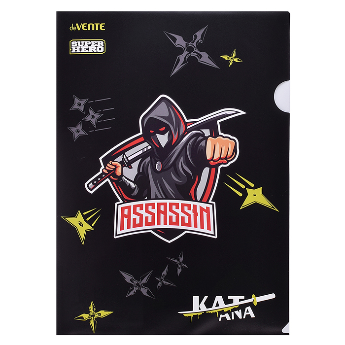 Папка-уголок "SuperHero" A4 (220x310 мм) 180 мкм, непрозрачная с рисунком, индивидуальная м Папка-уголок "SuperHero" A4 (220x310 мм) 180 мкм, непрозрачная с рисунком, индивидуальная м