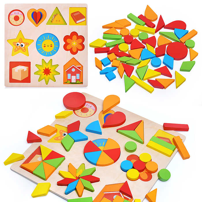 Пазл-вкладыш D1881 "Геометрические формы" Пазл-вкладыш D1881 "Геометрические формы"