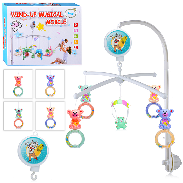 Мобиль 8327 "Веселые мишки" на кроватку, в коробке Мобиль 8327 "Веселые мишки" на кроватку, в коробке