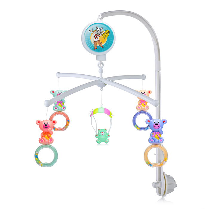 Фото к товару Мобиль 8327 "Веселые мишки" на кроватку, в коробке Мобиль 8327 "Веселые мишки" на кроватку, в коробке