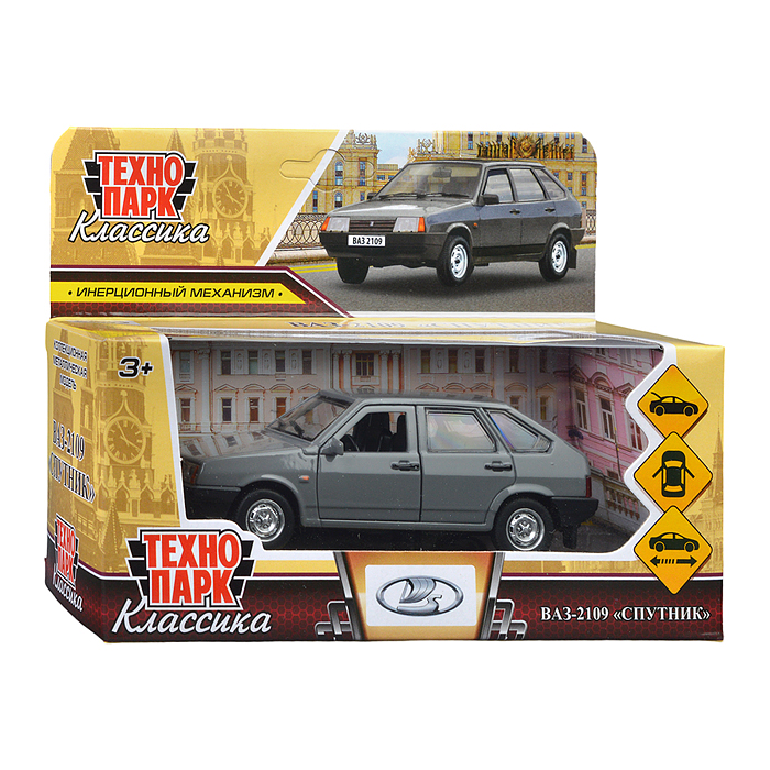 Фото к товару Машина металл Ваз-2109 "Спутник" 12 см, (двери, багаж, мокрый асфальт) инерц., в коробке Машина металл Ваз-2109 "Спутник" 12 см, (двери, багаж, мокрый асфальт) инерц., в коробке