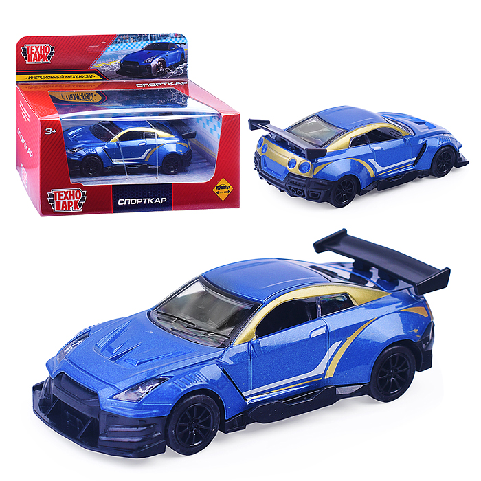 Машина металл Спорткар, 11,5 см, инерция, в коробке