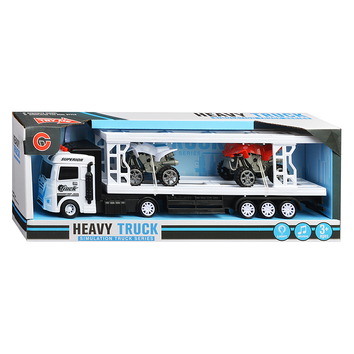 Фото к товару Автовоз 99A6-3C с квадроциклами, в коробке Автовоз 99A6-3C с квадроциклами, в коробке