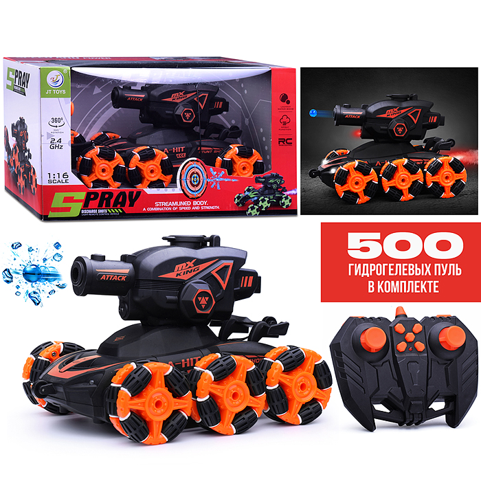 Фото к товару Машина JT647 "Трюковая" с распылителем воды, р/у, 27 MHz, в коробке Машина JT647 "Трюковая" с распылителем воды, р/у, 27 MHz, в коробке