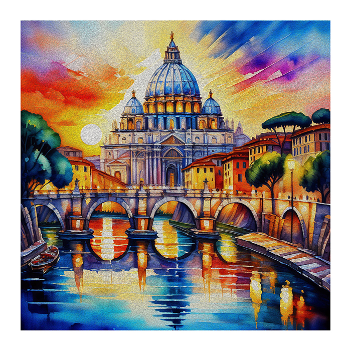 Фото к товару Холст с красками 40х40 по номерам "Красочный Рим" (30 цв.) Холст с красками 40х40 по номерам "Красочный Рим" (30 цв.)