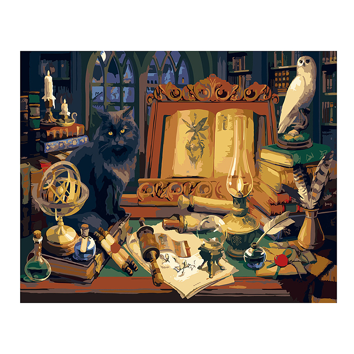 Фото к товару Холст с красками 40х50 по номерам "Магический натюрморт" (30цв.) Холст с красками 40х50 по номерам "Магический натюрморт" (30цв.)