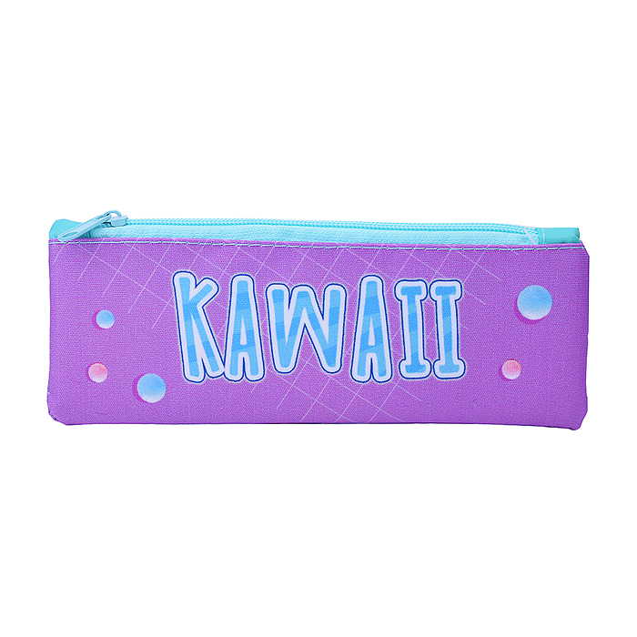 Пенал-косметичка на молнии малый, печать на ткани "Кукла аниме"