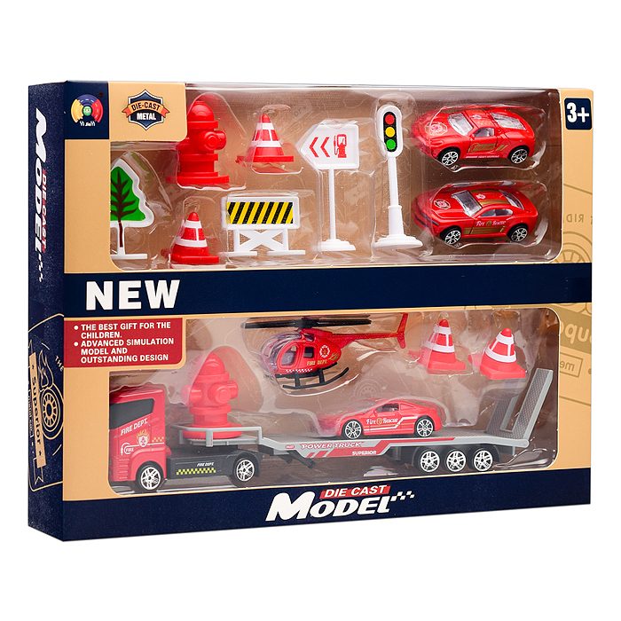 Фото к товару Набор транспорта G3688B "Пожарные машины" в коробке Набор транспорта G3688B "Пожарные машины" в коробке