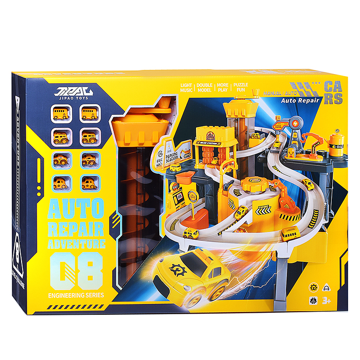 Фото к товару Парковка-трек JP588-13 "Стройплощадка" в коробке Парковка-трек JP588-13 "Стройплощадка" в коробке