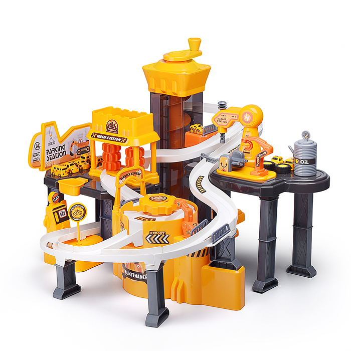 Фото к товару Парковка-трек JP588-13 "Стройплощадка" в коробке Парковка-трек JP588-13 "Стройплощадка" в коробке