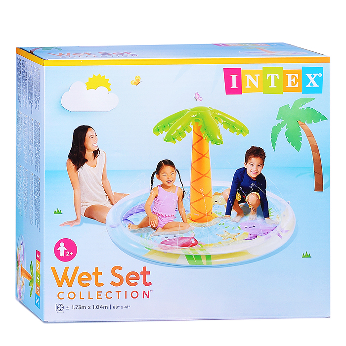 Бассейн детский надувной с фонтанчиками Intex "Пальма" (173х104 см, 166 л)