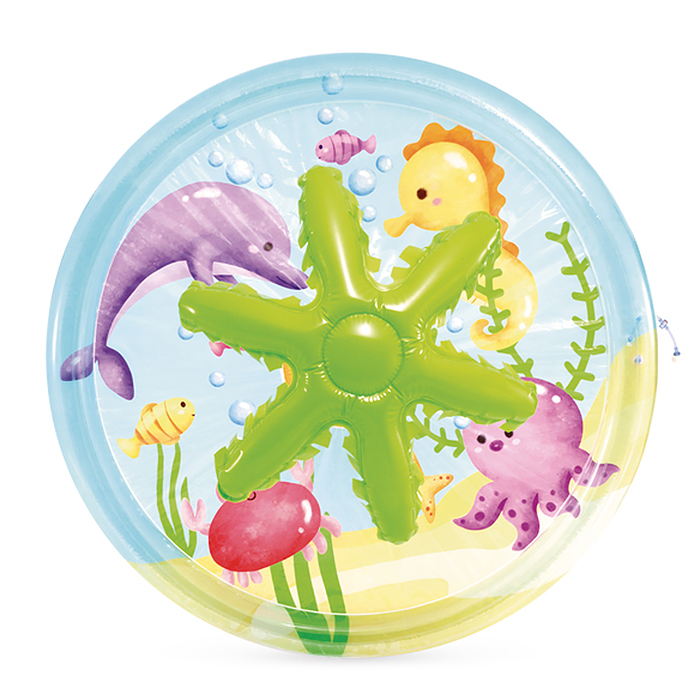 Бассейн детский надувной с фонтанчиками Intex "Пальма" (173х104 см, 166 л)