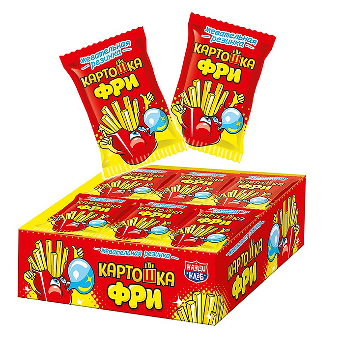 Жевательная резинка "Картошка Фри" 15г (24шт)