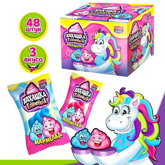 Мармелад "Хахашка Единорога" 10гр (48шт)
