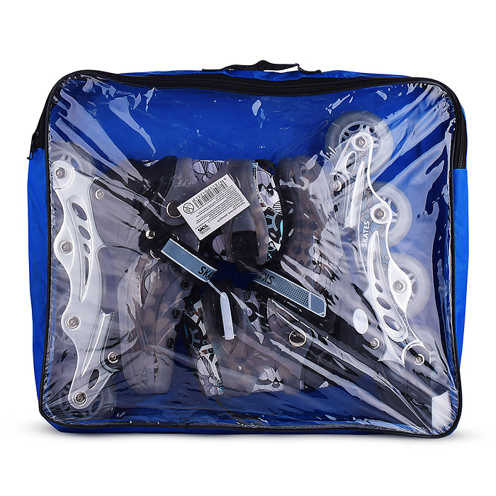 Фото к товару Ролики детские U011004Y (размер M) серый, в сумке Ролики детские U011004Y (размер M) серый, в сумке