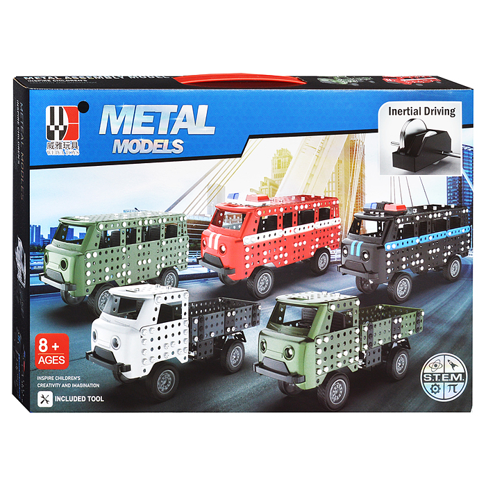 Фото к товару Конструктор металлический FD836 "Буханка" (386 дет.) в коробке Конструктор металлический FD836 "Буханка" (386 дет.) в коробке