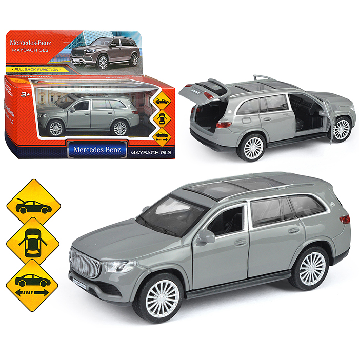 Машина металл Mercedes-Benz, Gls Maybach 12 см, (дв, баг, мохаве) инерц, в коробке Машина металл Mercedes-Benz, Gls Maybach 12 см, (дв, баг, мохаве) инерц, в коробке