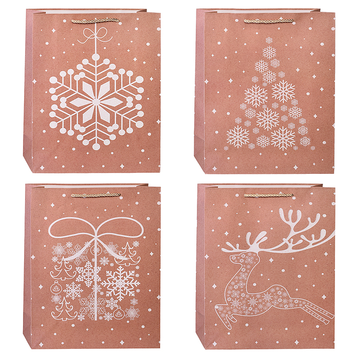 Пакет подарочный 00-4853 "Новогодние узоры" 26*10*32см. Пакет подарочный 00-4853 "Новогодние узоры" 26*10*32см.