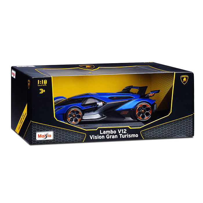 Машинка die-cast Lamborghini V12 Vision Gran Turismo, 1:18, синяя