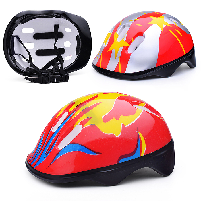 Защитный шлем для детей 00-3802 "Звезды" красный Защитный шлем для детей 00-3802 "Звезды" красный