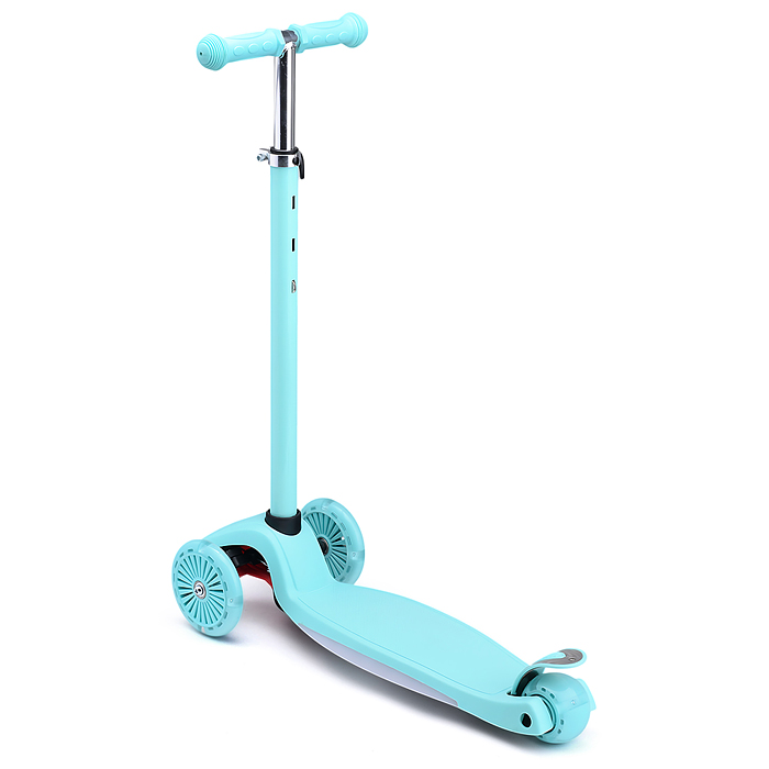 Фото к товару Самокат 3-х колесный ROCKET,колеса PU со светом, ABEC 7, бирюзовый Самокат 3-х колесный ROCKET,колеса PU со светом, ABEC 7, бирюзовый