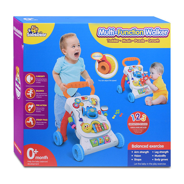 Фото к товару Ходунки YL406 "Счастливое детство" с игровым центром, в коробке Ходунки YL406 "Счастливое детство" с игровым центром, в коробке